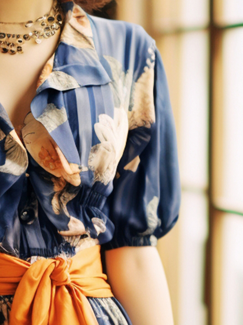 Indigo Petal Sash-thumb